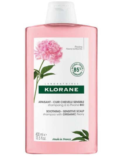 Klorane Soothing Shampoo szampon z organiczną piwonią 400ml