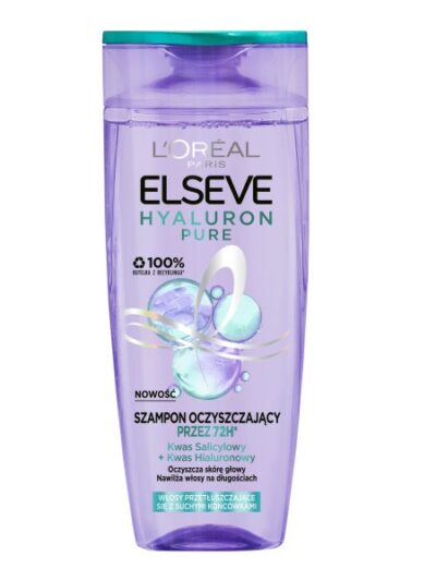 L'Oreal Paris Elseve Hyaluron Pure szampon oczyszczający 400ml