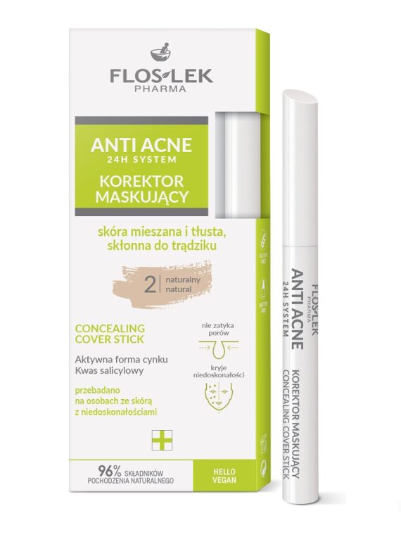 Floslek Anti Acne 24h System korektor maskujący 2 Naturalny