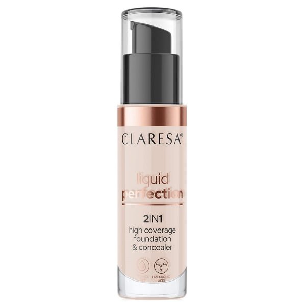 Claresa Liquid Perfection 2w1 korektor i podkład kryjący 103 Cool Medium 34g