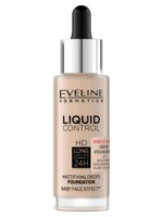 Eveline Cosmetics Liquid Control HD Long Lasting Formula 24H podkład do twarzy z dropperem 010 Light Beige 32ml