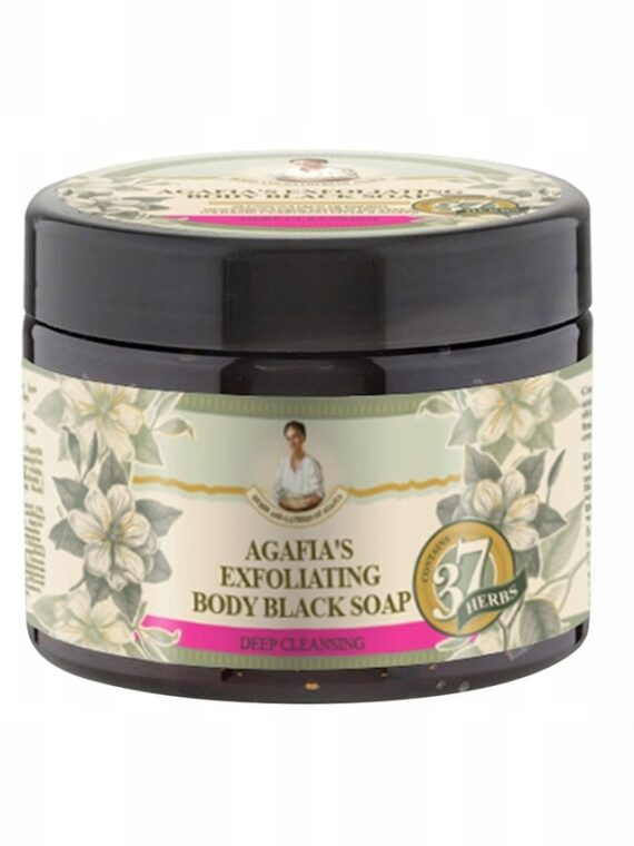 Bania Agafii Agafia's Exfoliating Body Black Soap głęboko oczyszczające czarne mydło 300ml