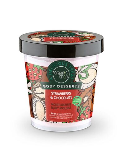 Organic Shop Body Desserts nawilżający mus do ciała Truskawka i Czekolada 450ml