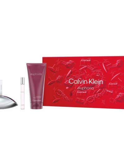 Calvin Klein Euphoria zestaw woda perfumowa spray 100ml + balsam do ciała 200ml + woda perfumowana spray 10ml