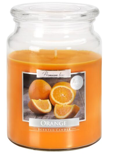 BISPOL Świeca zapachowa w szkle Pomarańcza 500g