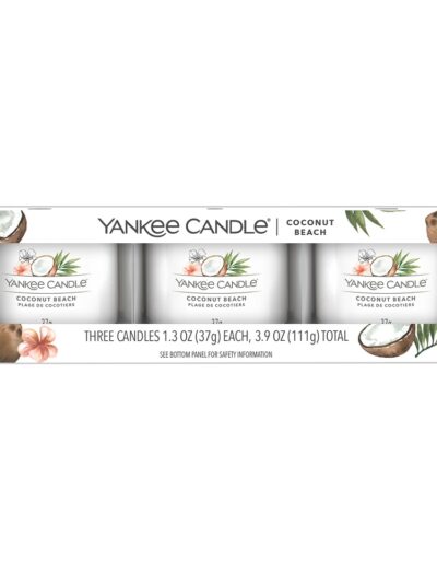Yankee Candle Coconut Beach zestaw mini świec zapachowych 3x37g