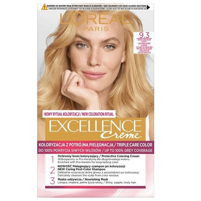 L'Oreal Paris Excellence Creme farba do włosów 9.3 Bardzo Jasny Blond Złocisty