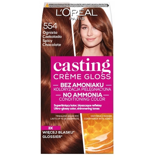 L'Oreal Paris Casting Creme Gloss farba do włosów 554 Ognista Czekolada