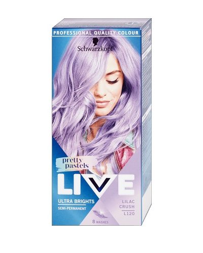 Schwarzkopf Live Ultra Brights Pretty Pastels farba do włosów do 8 myć L120 Lilac Crush
