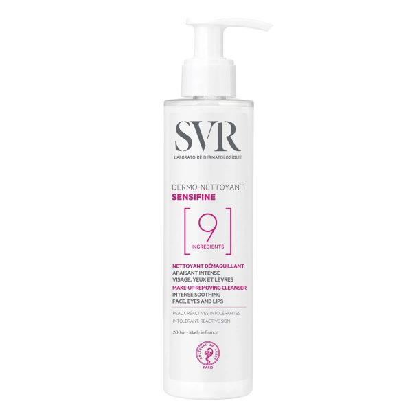 SVR Sensifine Dermo-Nettoyant intensywnie łagodzący płyn do demakijażu twarzy i oczu 200ml