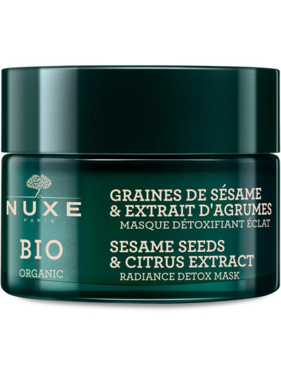 Nuxe Bio Organic rozświetlająca maska detoksykująca z ekstraktem z cytrusów i ziaren sezamu 50ml