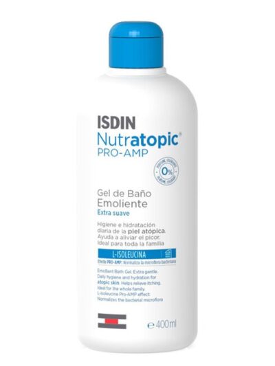 Isdin Nutratopic Pro-AMP Emollient Bath Gel Atopic Skin zmiękczający żel pod prysznic do skóry atopowej 400ml