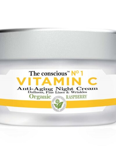 The Conscious Vitamin C przeciwstarzeniowy krem na noc z organiczną maliną 50ml