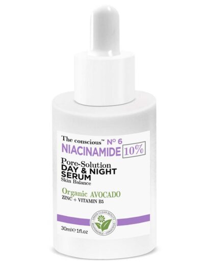 The Conscious Niacinamide serum dzienno-nocne na pory z organicznym awokado 30ml