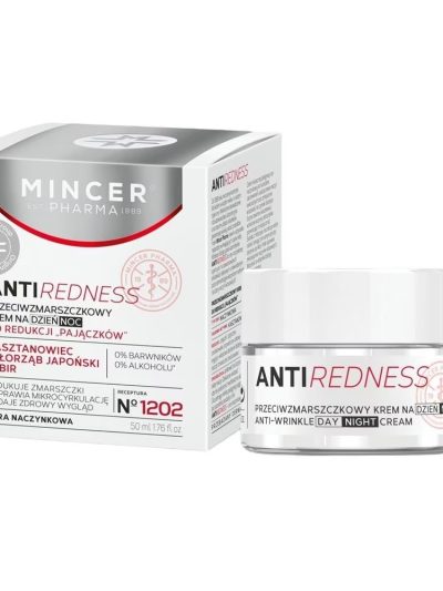 Mincer Pharma Anti-Redness krem przeciwzmarszczkowy do redukcji pajączków na dzień/noc No.1202 50ml