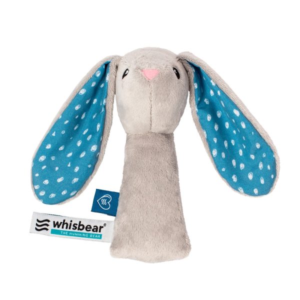 Whisbear Grzechotka króliczek Szary