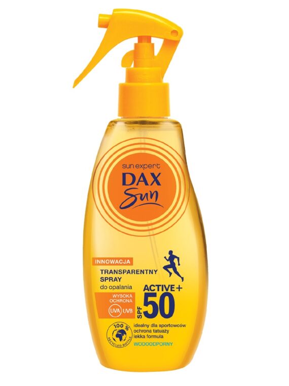 Dax Sun Transparentny spray do opalania Active+ SPF50 200ml