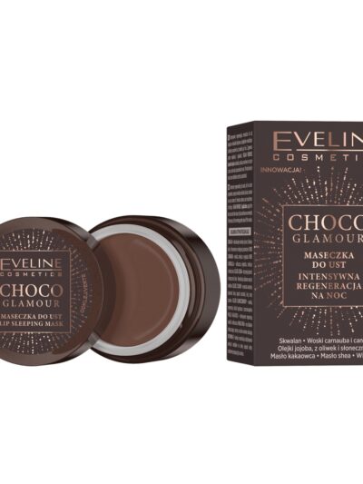 Eveline Cosmetics Choco Glamour intensywnie regenerująca maseczka do ust na noc 12ml