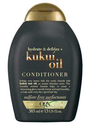 OGX Hydrate & Defrizz + Kukui Oil Conditioner odżywka nawilżająca z olejkiem z orzechów kukui 385ml