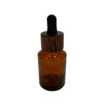 Szklana butelka 30 ml z pipetą wykończoną drewnem