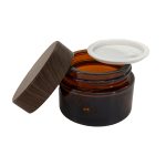 Szklany słoik kosmetyczny z drewnianą nakrętką 30 ml