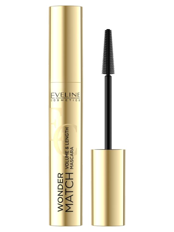 Eveline Cosmetics Wonder Match pogrubiająco-wydłużający tusz do rzęs Black 7ml