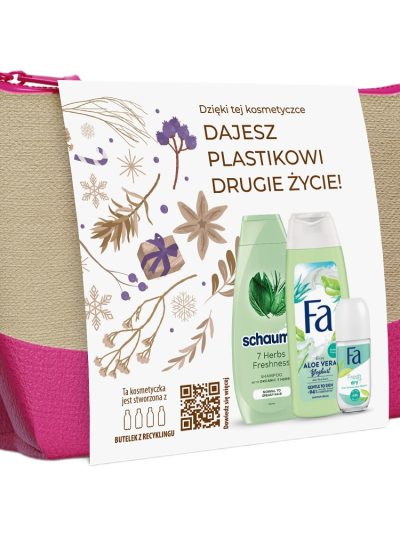 Fa Zestaw 7 Herbs Freshness szampon do włosów 400ml + Aloe Vera Yoghurt żel pod prysznic 250ml + Fresh Dry antyperspirant w kulce 50ml