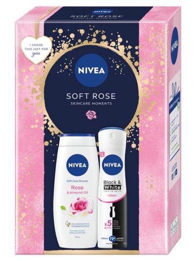 Nivea Soft Rose zestaw żel pod prysznic 250ml + antyperspirant spray 150ml