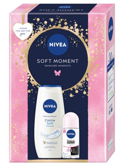 Nivea Soft Moment zestaw żel pod prysznic 250ml + antyperspirant roll-on 50ml