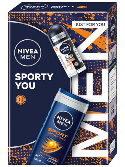 Nivea Men Sporty You zestaw żel pod prysznic 3w1 250ml + antyperspirant roll-on 50ml