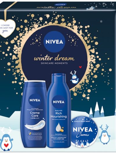 Nivea Winter Dream zestaw żel pod prysznic 250ml + odżywcze mleczko do ciała 250ml + krem uniwersalny 100ml