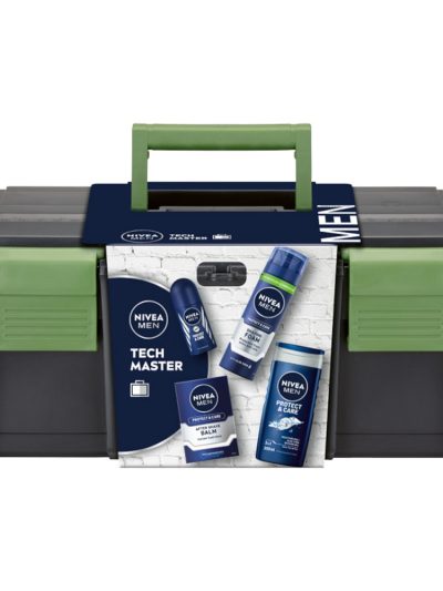 Nivea Men Tech Master zestaw antyperspirant roll-on 50ml + żel pod prysznic 3w1 250ml + pianka do golenia 200ml + balsam po goleniu 100ml