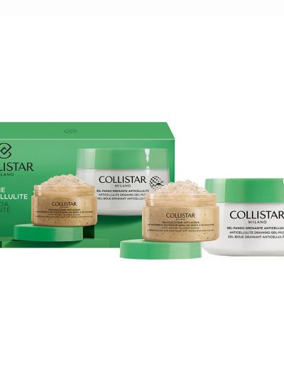 Collistar Routine Anticellulite zestaw antycellulitowy drenujący żel błotny 400ml + peeling do ciała 150g