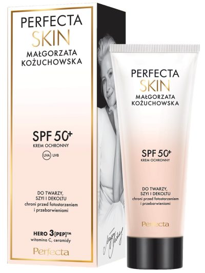 Perfecta Skin Małgorzata Kożuchowska krem ochronny SPF50+ do twarzy szyi i dekoltu 50ml