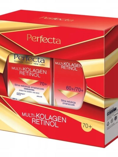 Perfecta Multi-Kolagen Retinol 70+ zestaw krem na dzień i na noc 50ml + krem pod oczy 15ml