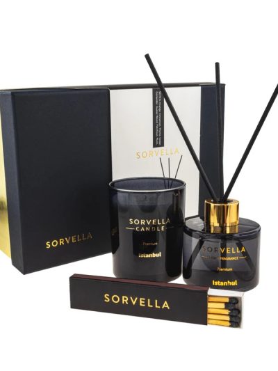 Sorvella Perfume Istanbul zestaw dyfuzor zapachowy 120ml + świeca zapachowa 170g + zapałki