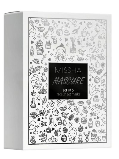 Missha Mascure Face Sheet Masks zestaw maseczek w płachcie 5x28ml