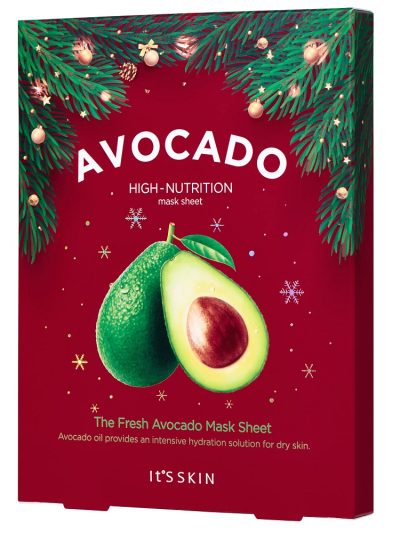 It's Skin The Fresh Avocado Mask Sheet zestaw maseczek w płachcie z wyciągiem z awokado 5x20g