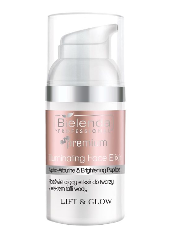 Bielenda Professional Lift & Glow rozświetlający eliksir do twarzy z efektem tafli wody 30ml