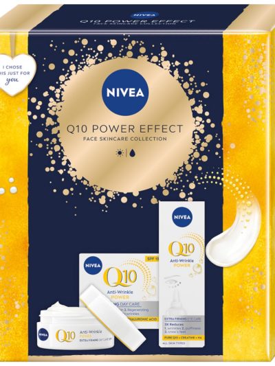 Nivea Q10 Power Effect zestaw przeciwzmarszczkowy krem na dzień 50ml + przeciwzmarszczkowy krem pod oczy 15ml