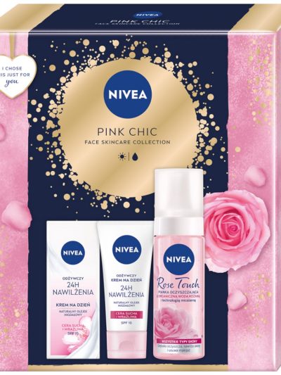 Nivea Pink Chic zestaw pianka oczyszczająca 150ml + odżywczy krem na dzień 50ml