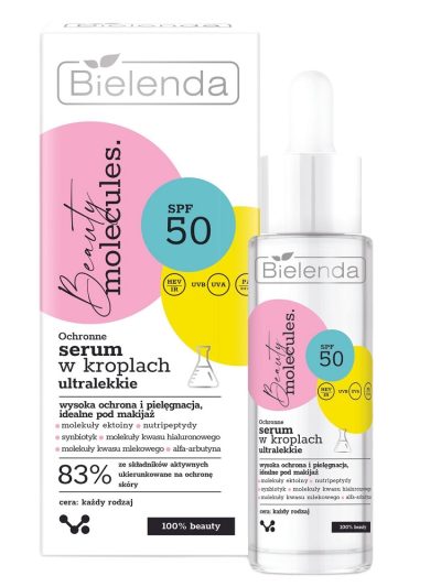 Bielenda Beauty Molecules ochronne ultralekkie serum w kroplach SPF50 30ml