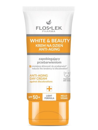 Floslek White & Beauty krem na dzień anti-aging zapobiegający przebarwieniom SPF50+ 30ml