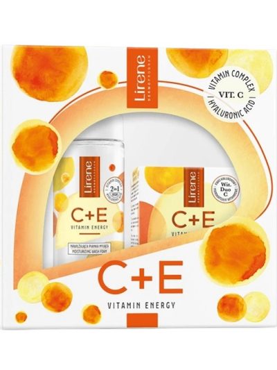 Lirene C+E Vitamin Energy zestaw nawilżająca pianka myjąca 150ml + odżywczy krem nawilżający 50ml