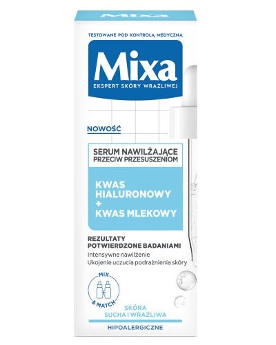MIXA Lab serum nawilżające przeciw przesuszeniom Kwas Hialuronowy + Kwas Mlekowy 30ml