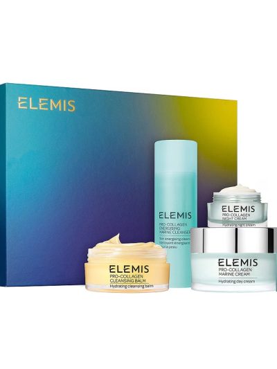 ELEMIS The Ultimate Pro-Collagen Collection zestaw balsam oczyszczający 100g + krem do twarzy 100ml + krem na noc 30ml + żel do mycia twarzy 15ml + serum do twarzy 15ml