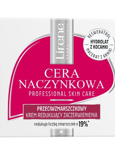 Lirene Cera Naczynkowa przeciwzmarszczkowy krem redukujący zaczerwienienia na dzień i na noc 50ml