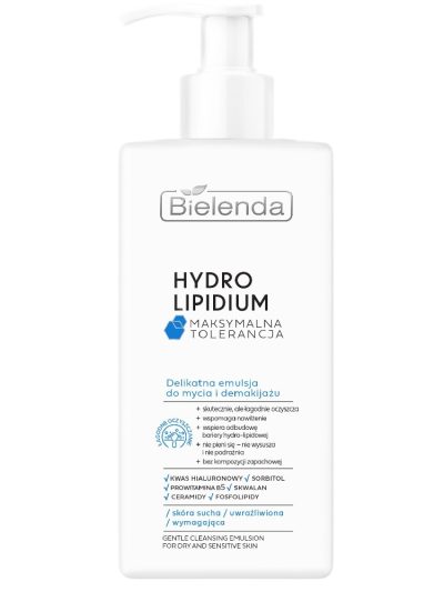 Bielenda Hydro Lipidium delikatna emulsja do mycia i demakijażu 300ml