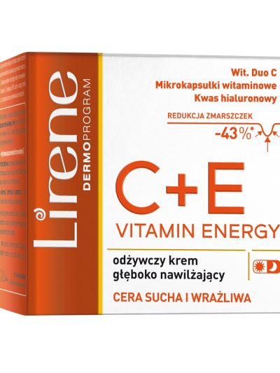 Lirene Vitamin Energy C+E odżywczy krem głęboko nawilżający 50ml