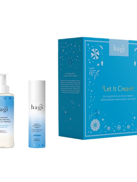 Hagi Let it Cream! Aqua Zone zestaw nawilżający krem na dzień 50ml + galaretka-żel do mycia twarzy 150ml